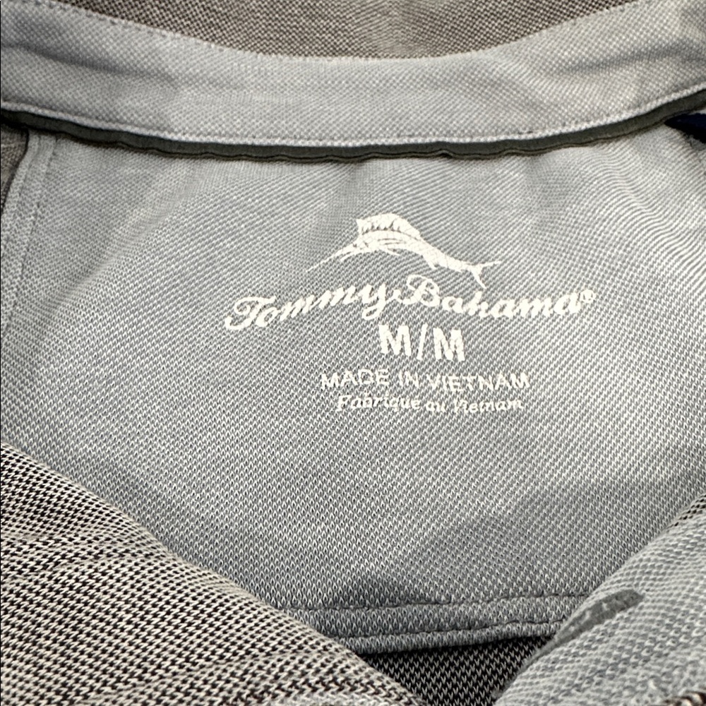 Tommy Bahama Men’s Gray Polo Shirt Size M — IslandZone Soft Knit Casual Golf Top - Picture 2 of 5